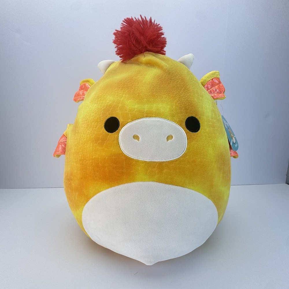 Squishmallows Dieric Yellow Dragon with Orange Mane - NEW with tag